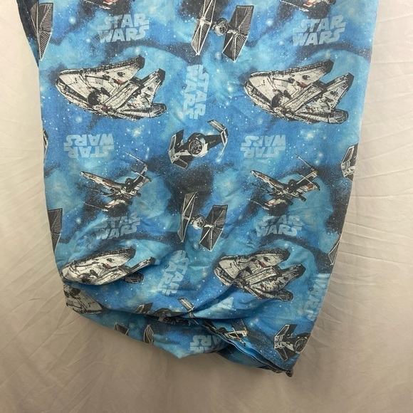 Star Wars 4 pc-Twin Flat Fitted Sheet Pillowcase Darth Vader Falcon Fighter - Picture 6 of 11